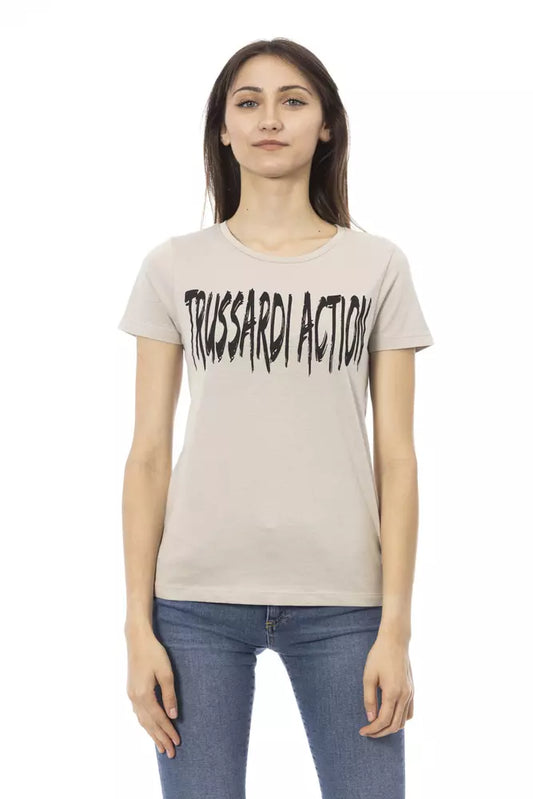 Trussardi Action Beige Top Donna Cotone