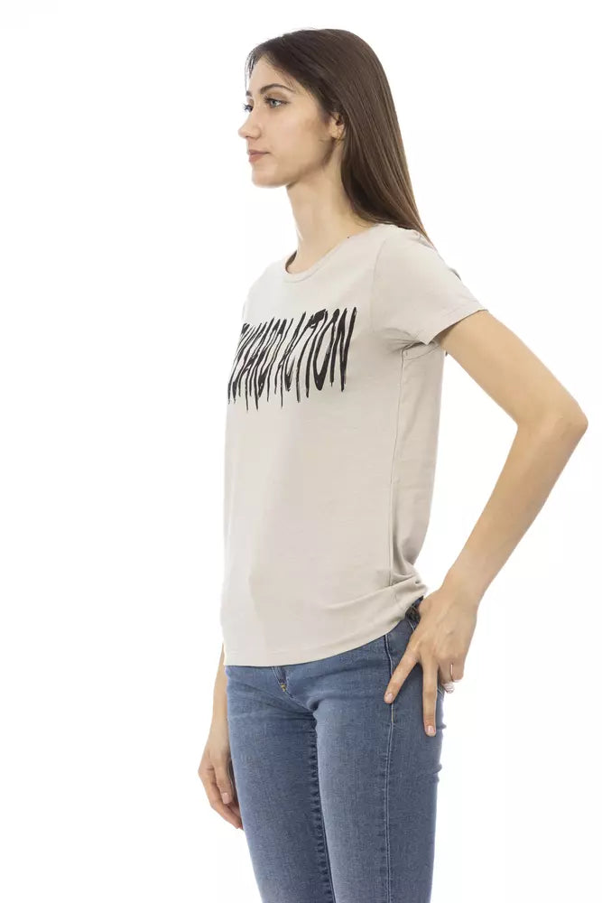 Trussardi Action Beige Top Donna Cotone