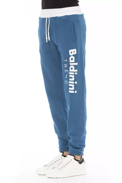 Baldinini Trend Pantaloni sportivi da uomo in cotone blu