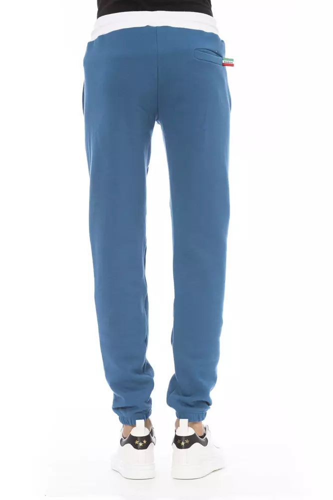 Baldinini Trend Pantaloni sportivi da uomo in cotone blu