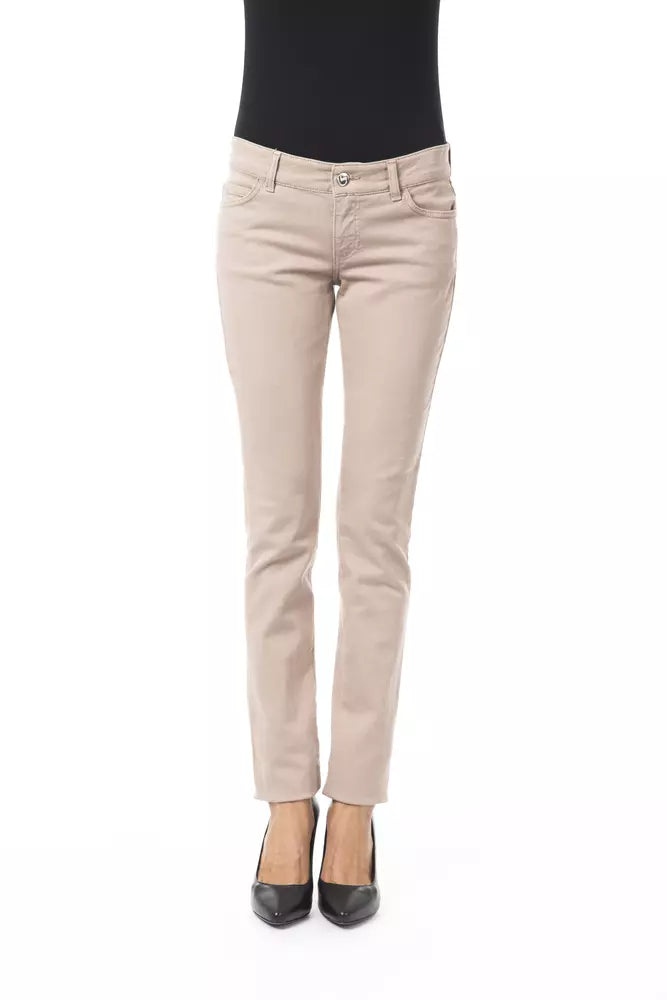 BYBLOS Pantalone Donna Beige Cotone