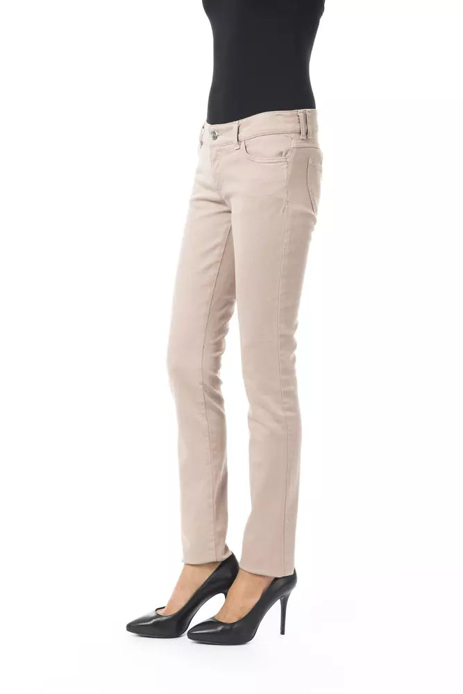 BYBLOS Pantalone Donna Beige Cotone