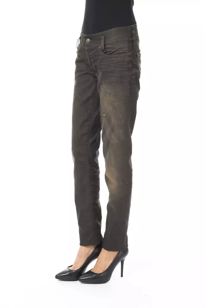 BYBLOS Jeans da donna in cotone nero