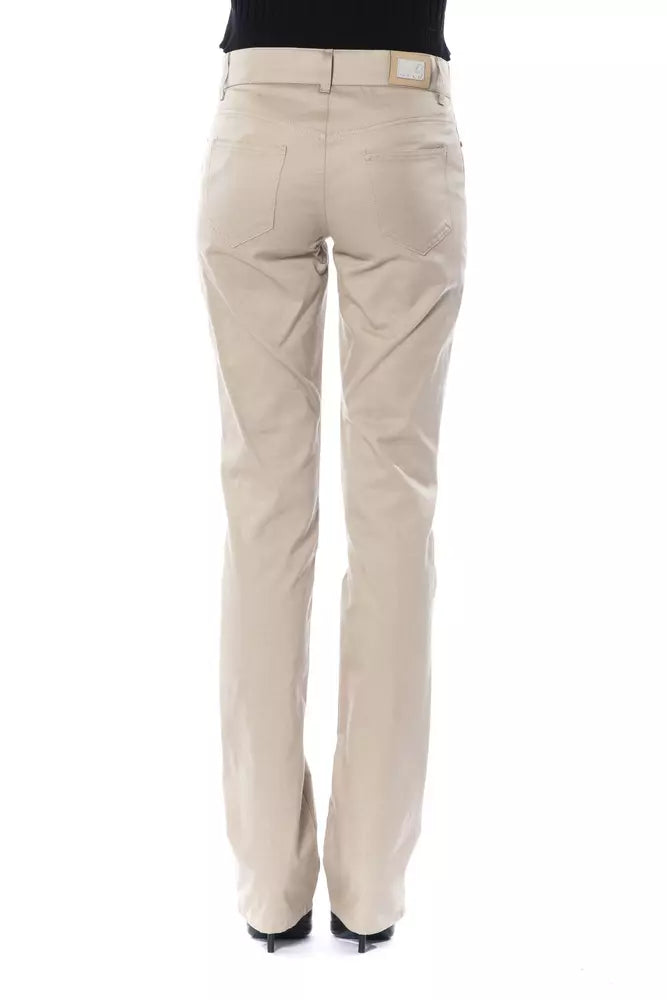 BYBLOS Pantalone Donna Beige Cotone