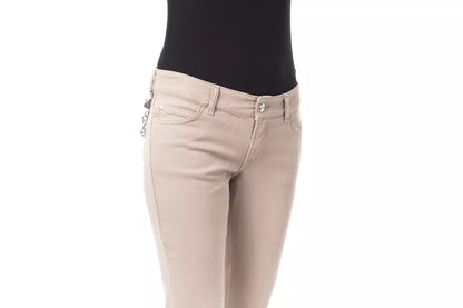 BYBLOS Pantalone Donna Beige Cotone