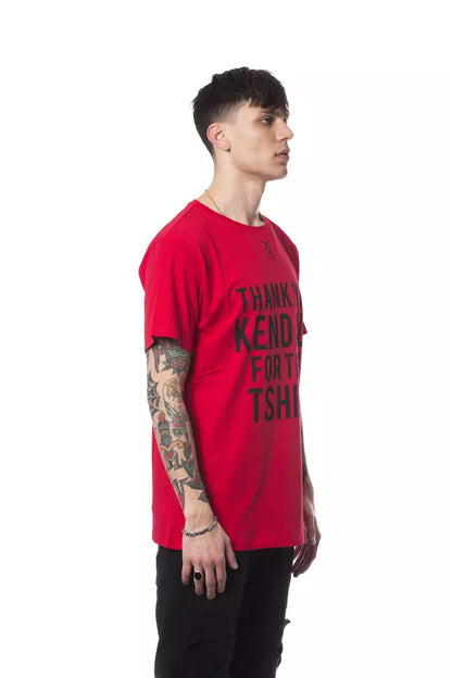 T-shirt da uomo in cotone rosso Nicolo Tonetto