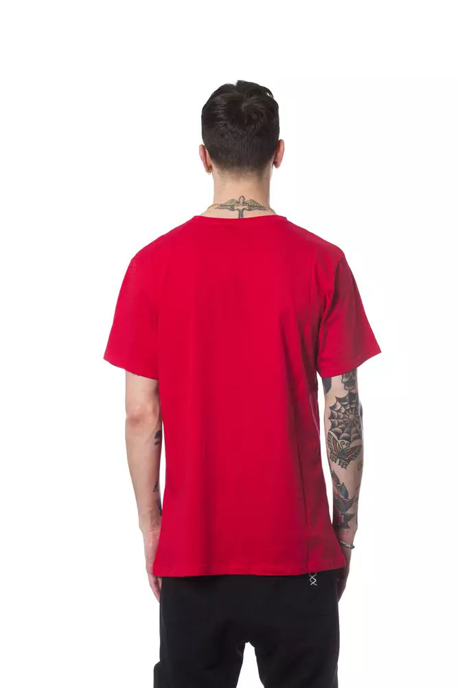 T-shirt da uomo in cotone rosso Nicolo Tonetto