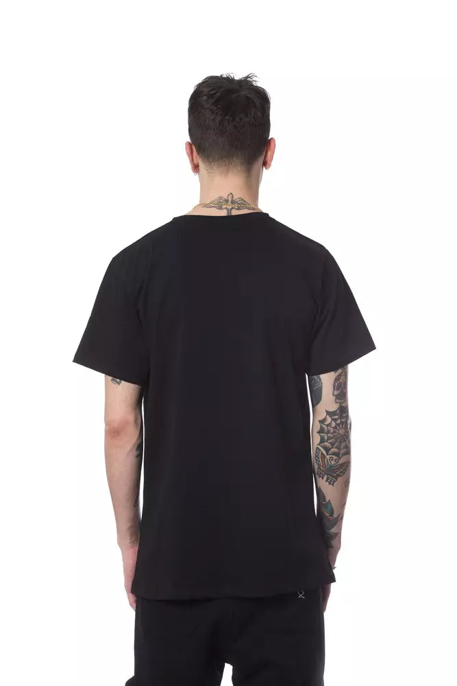 T-shirt da uomo in cotone nero Nicolo Tonetto