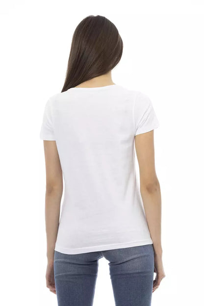 T-shirt con stampa bianca Trussardi Action Chic: un capo essenziale per il guardaroba estivo