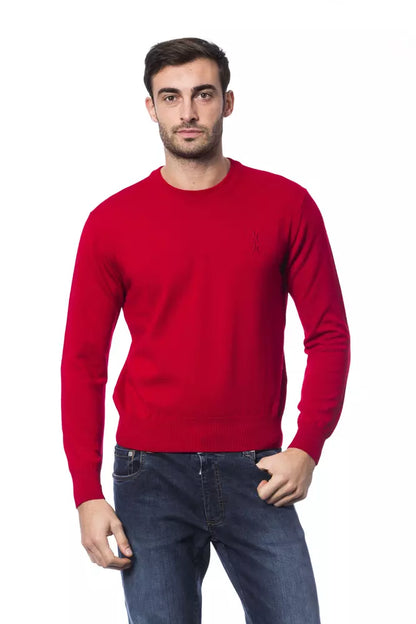 Maglione da uomo in lana merino rossa Billionaire Italian Couture