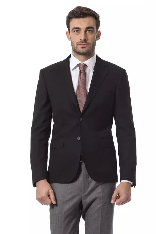 Blazer da uomo in lana nera Billionaire Italian Couture