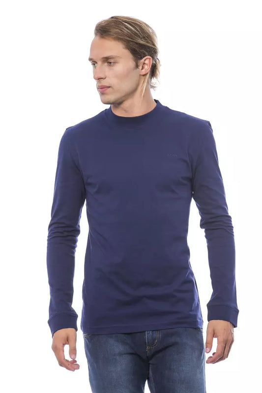 Maglione da uomo in cotone blu Verri