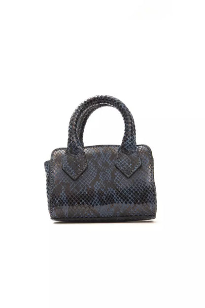 Borsa a mano da donna in pelle blu Donatella Pompei