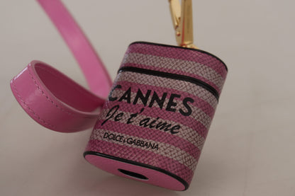 Custodia per AirPods in pelle Chic Dolce &amp; Gabbana in rosa