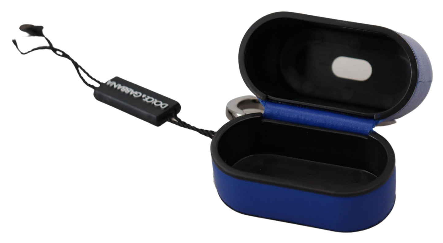 Dolce &amp; Gabbana Elegante custodia per Airpods in pelle blu