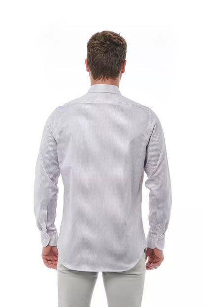 Camicia da uomo in cotone bianco Bagutta