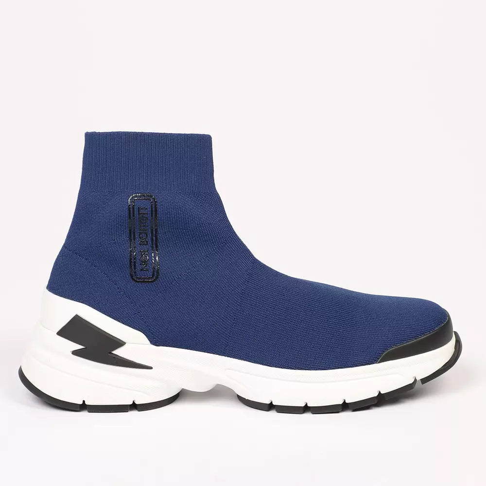 Scarpe da ginnastica Neil Barrett Electric Bolt Sock in blu