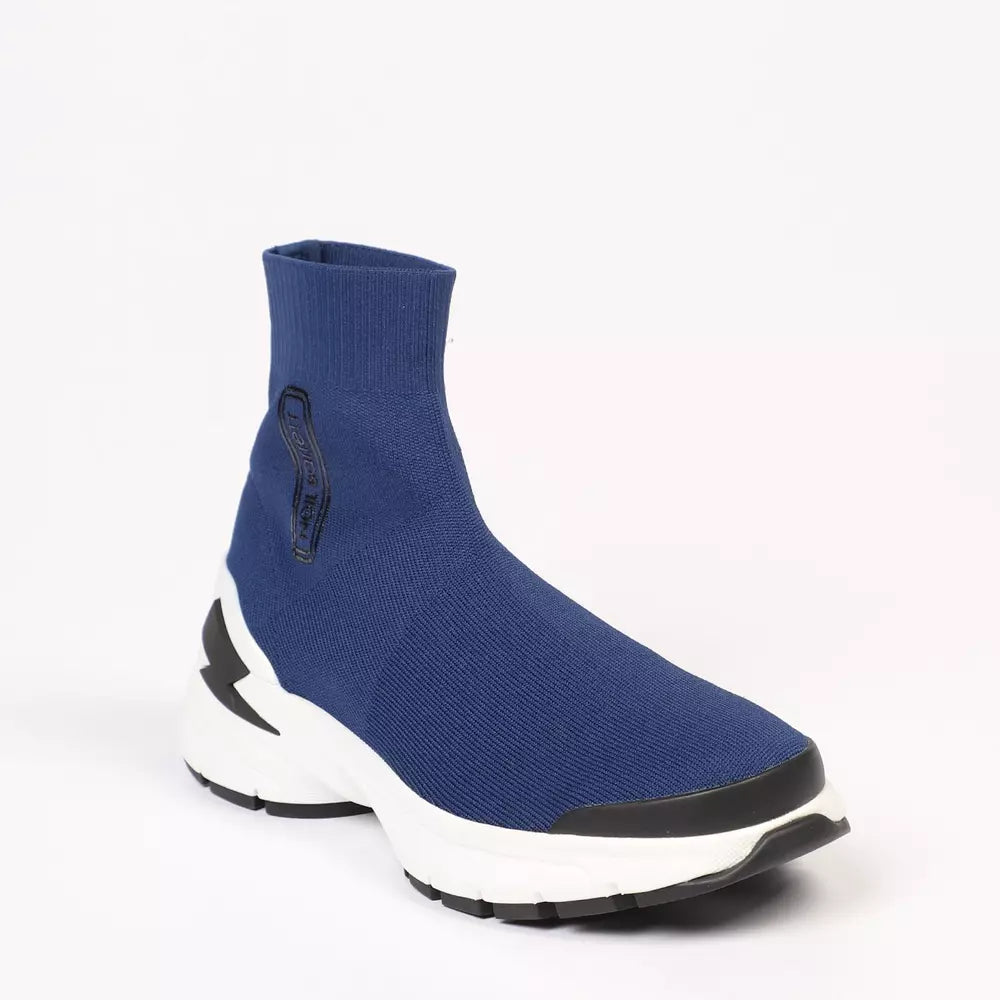 Scarpe da ginnastica Neil Barrett Electric Bolt Sock in blu