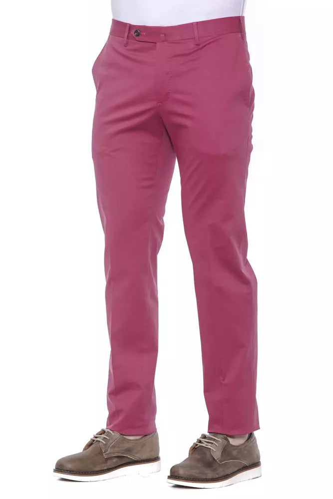 Pantaloni da uomo in cotone fucsia PT Torino