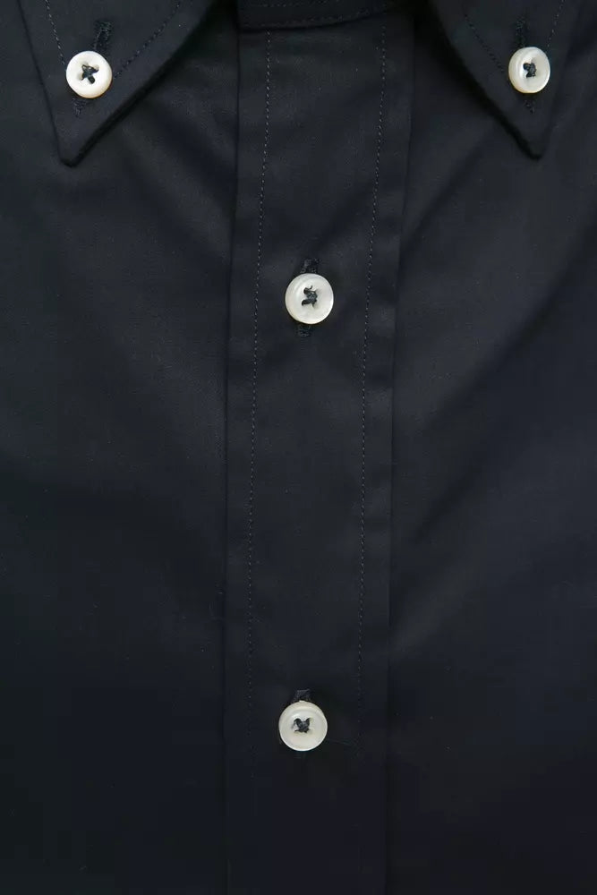 Camicia da uomo in cotone nero Robert Friedman