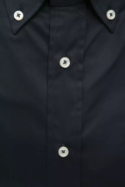 Camicia da uomo in cotone nero Robert Friedman