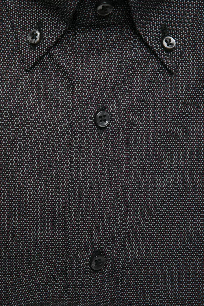 Robert Friedman Black Cotton Men Shirt