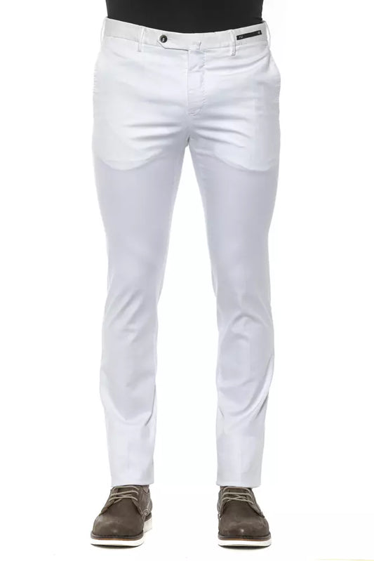 Pantaloni da uomo in cotone bianco PT Torino