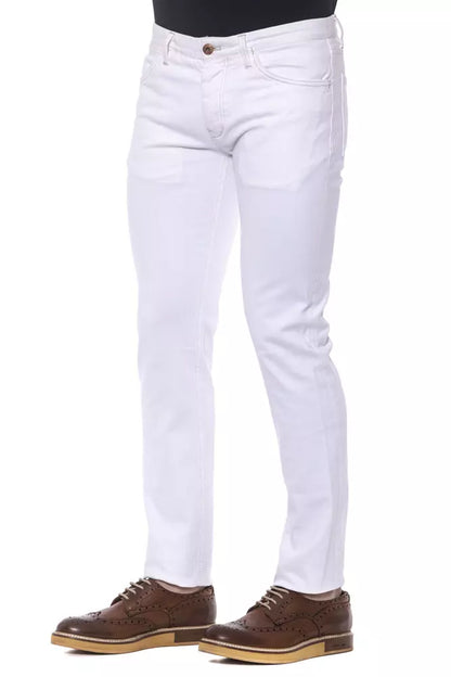 PT Torino White Cotton Men Trouser