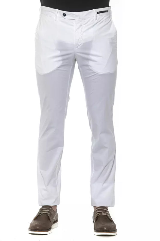 Pantaloni da uomo in cotone bianco PT Torino