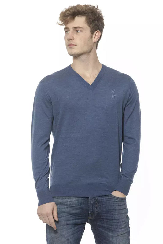 Maglione da uomo con scollo a V elegante in cashmere italiano Couture di Billionaire