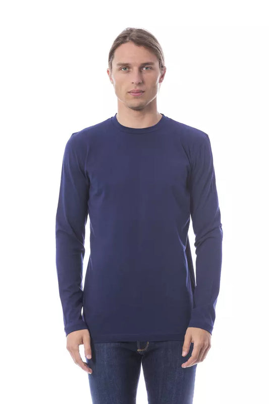 T-shirt da uomo in cotone blu Verri