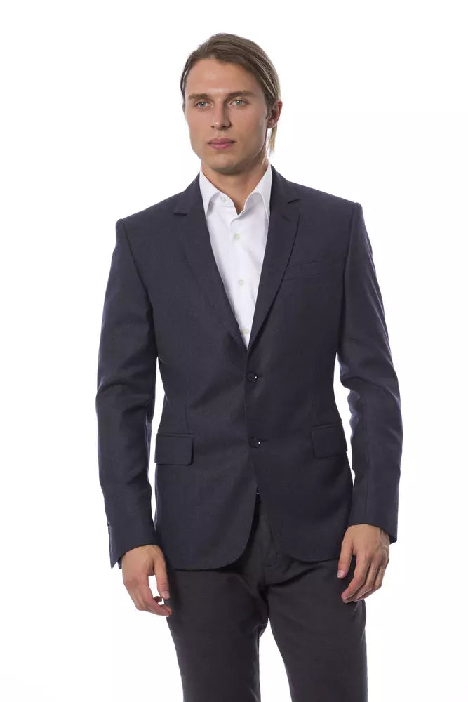 Blazer monopetto elegante in lana blu di Verri