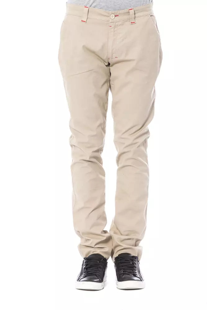 Pantaloni da uomo in cotone beige Verri