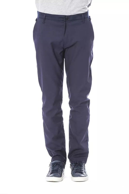 Pantaloni da uomo in poliestere blu Verri