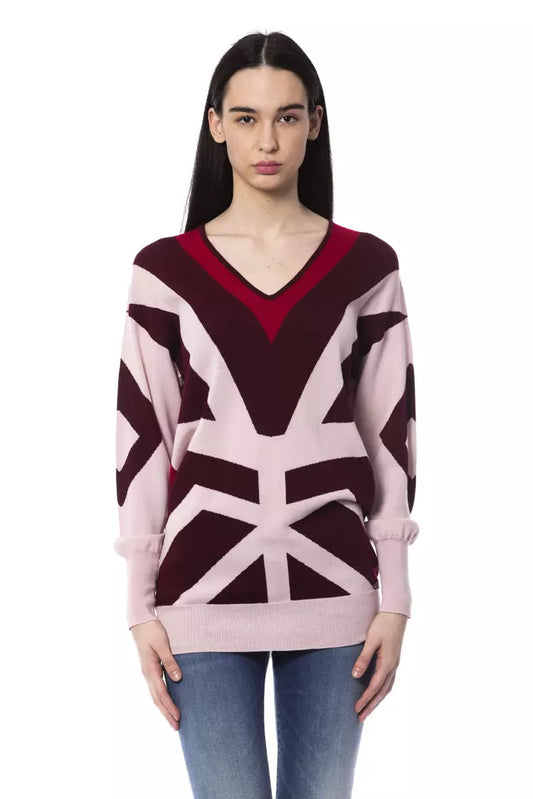 Maglione da donna in lana bordeaux BYBLOS