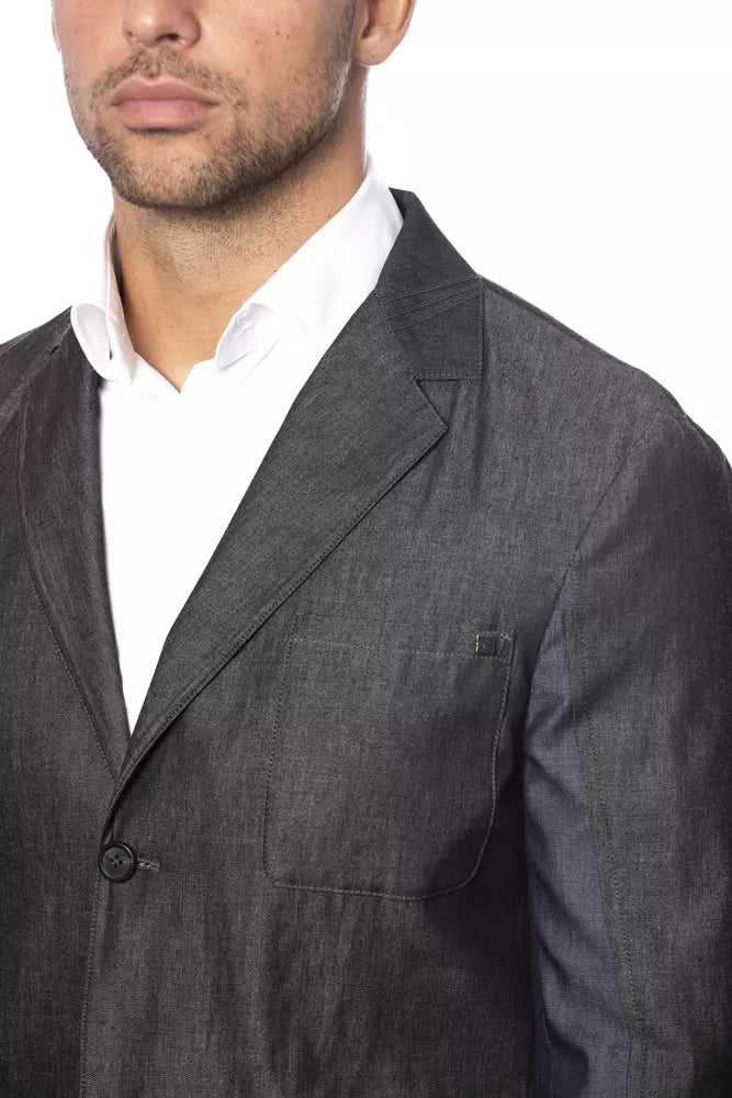 Blazer da uomo in cotone grigio Verri