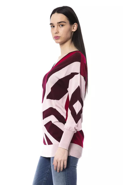 Maglione da donna in lana bordeaux BYBLOS