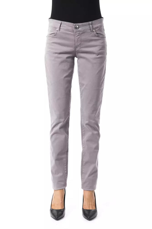 Pantaloni da donna in cotone grigio BYBLOS