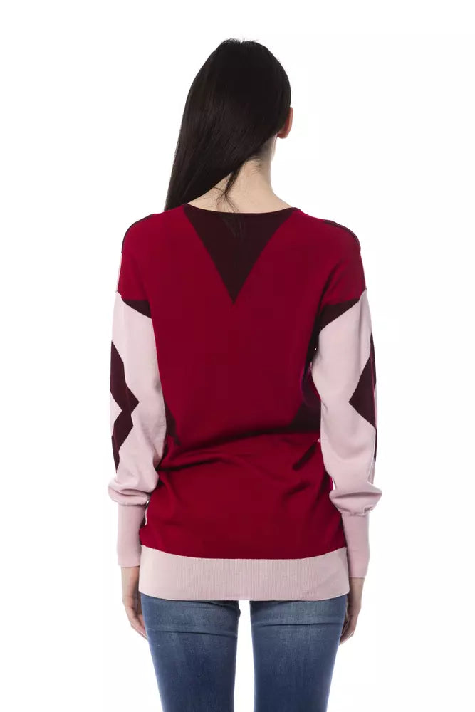 Maglione da donna in lana bordeaux BYBLOS