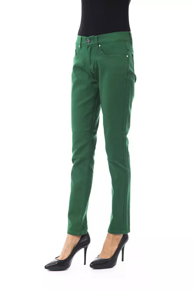 Pantaloni da donna BYBLOS in cotone verde