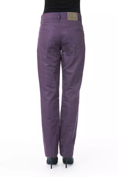 Pantaloni da donna BYBLOS in cotone viola