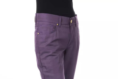 Pantaloni da donna BYBLOS in cotone viola