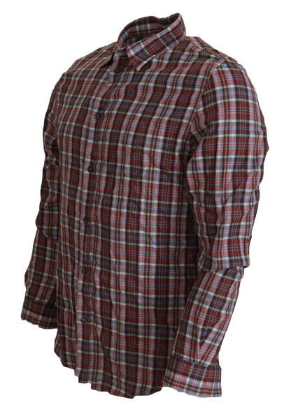 Camicia casual da uomo GF Ferre in cotone multicolore