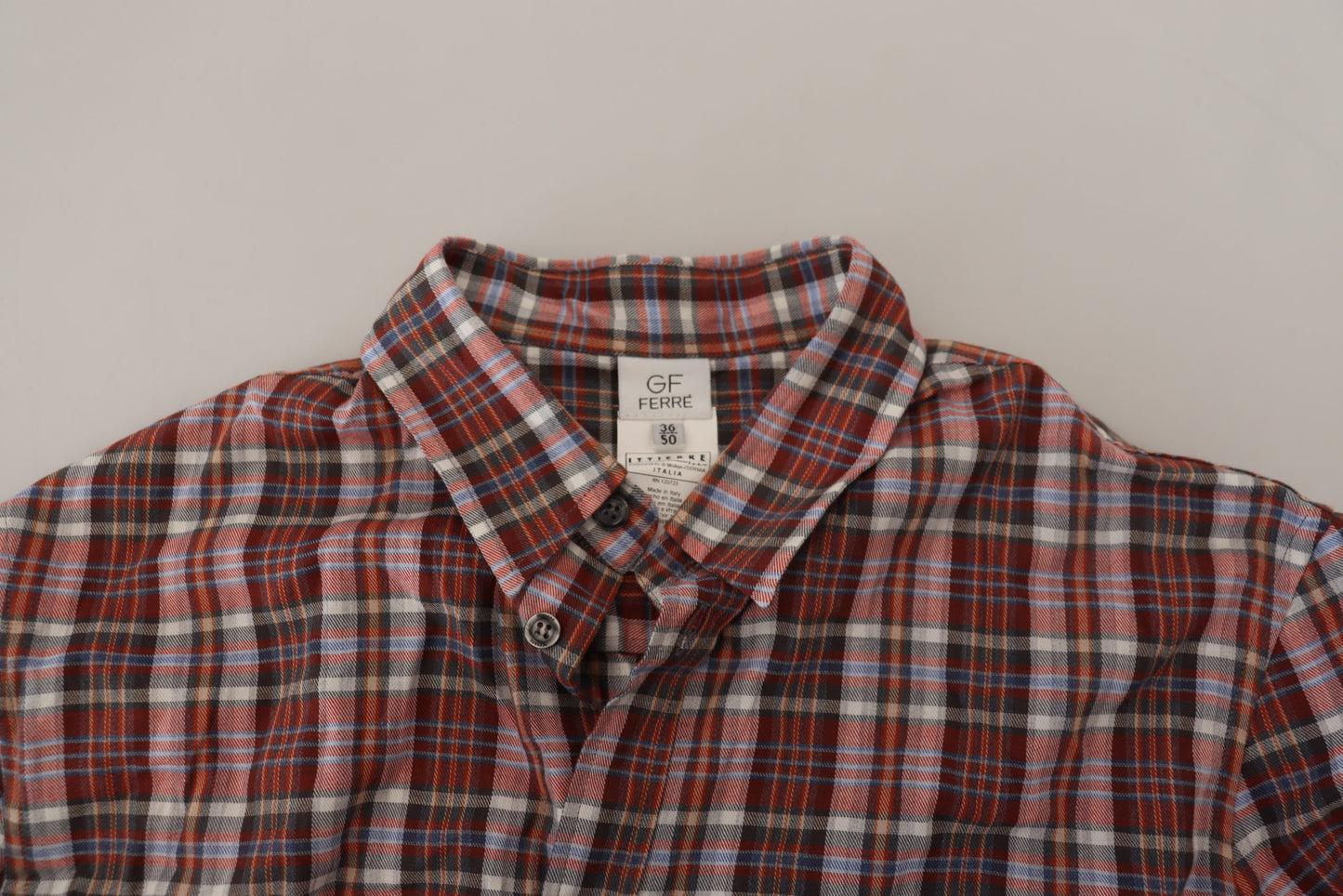 Camicia casual da uomo GF Ferre in cotone multicolore