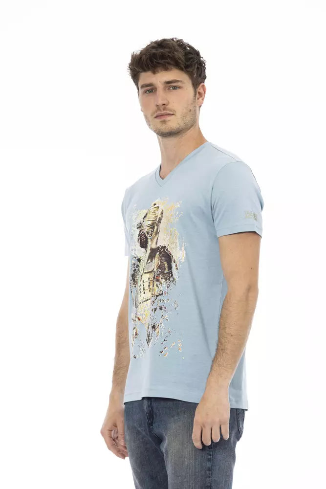 Trussardi Action T-Shirt Uomo Cotone Azzurro Chiaro