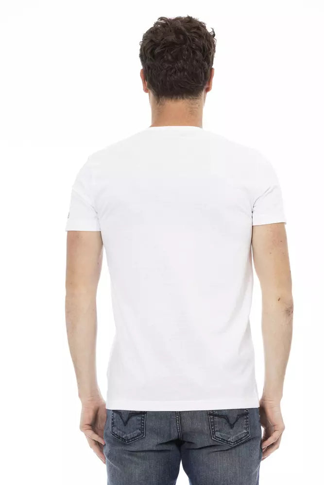 T-shirt elegante a maniche corte con scollo a V Trussardi Action