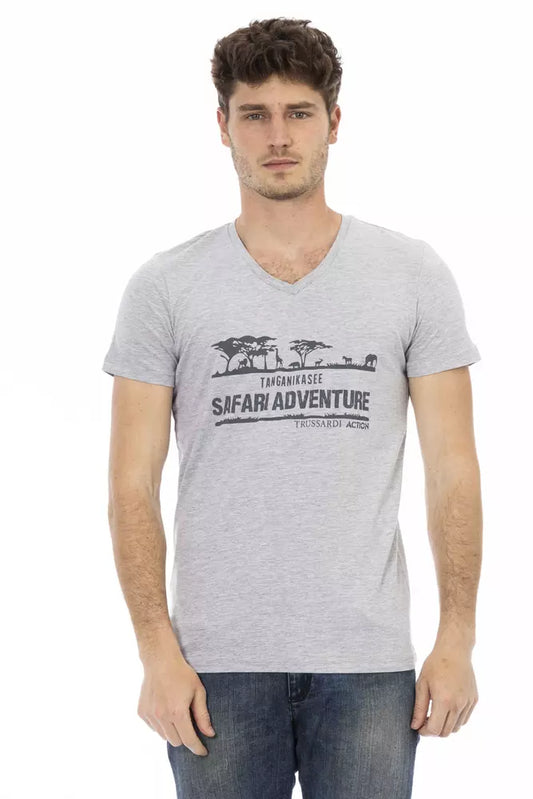 Trussardi Action T-Shirt Uomo Cotone Grigio