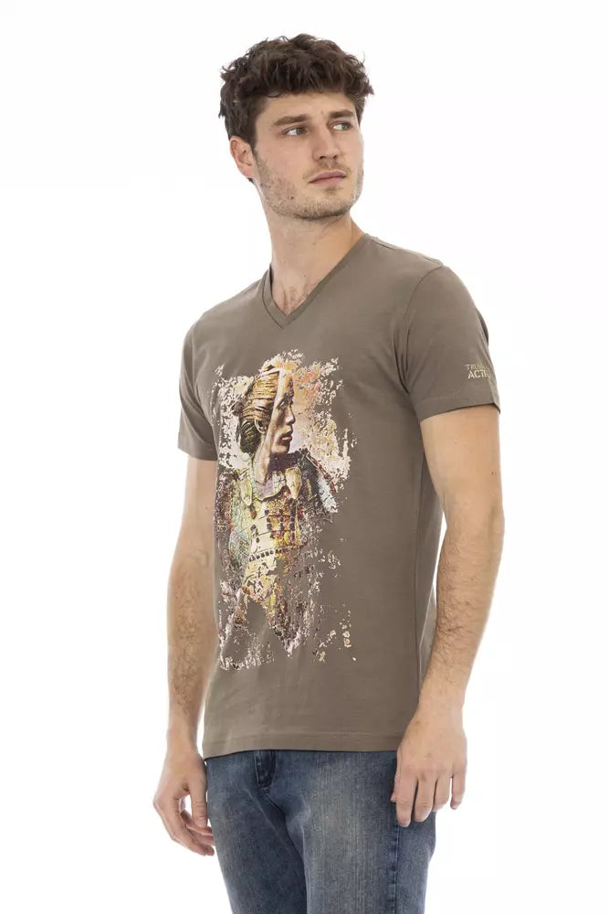 Trussardi Action T-shirt Uomo Cotone Marrone