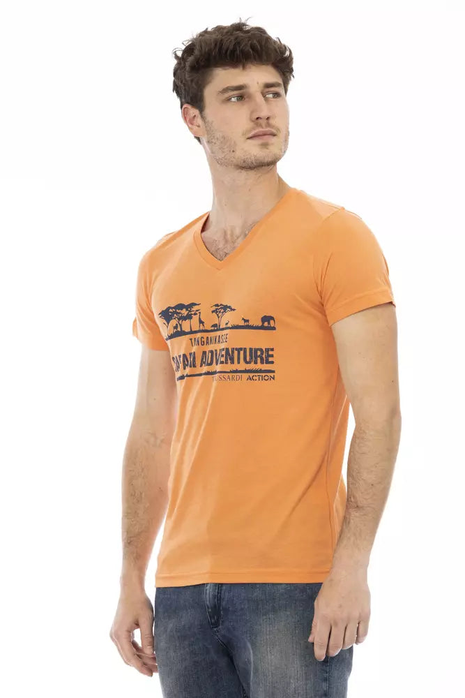 Trussardi Action T-shirt Uomo Cotone Arancione