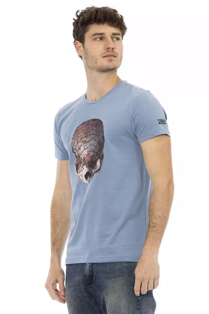 Trussardi Action T-Shirt Uomo Cotone Azzurro Chiaro